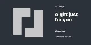 A Studio Visit gift voucher template · Horizontal photo dialogue