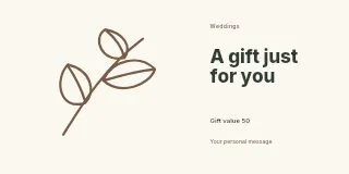 Intimate wedding dinner gift voucher template · Horizontal photo dialogue