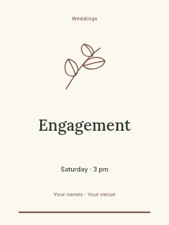 Good things ahead invitation template · Botanical invitation