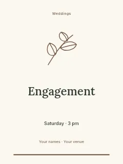 Good things ahead invitation template · Botanical invitation