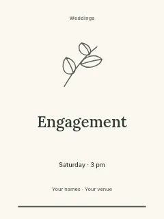 Good things ahead invitation template · Botanical invitation