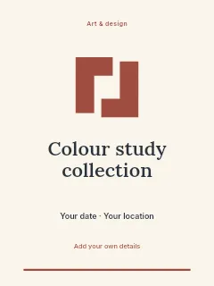 Colour study collection invitation template · Botanical invitation
