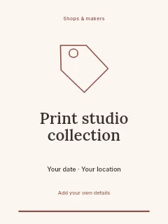 Print studio collection invitation template · Botanical invitation
