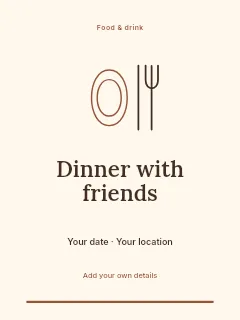 Spring Dinner with Friends invitation template · Botanical invitation