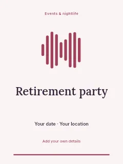 Spring Retirement Party invitation template · Botanical invitation