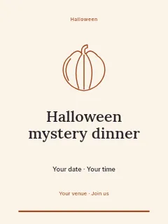 Halloween mystery dinner invitation template · Botanical invitation