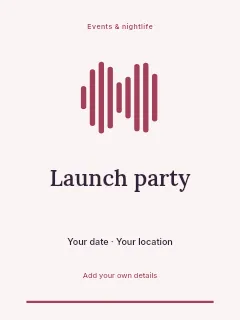 Winter Launch Party invitation template · Botanical invitation