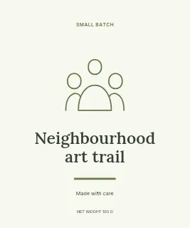 Neighbourhood art trail label template · Artisan label
