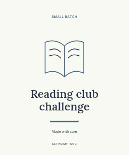 Reading club challenge label template · Artisan label