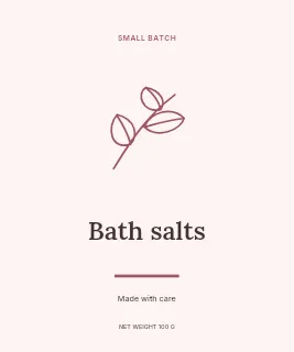 Bath Salts label template · Artisan label