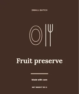 Fruit Preserve label template · Artisan label