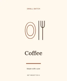 Morning blend label template · Artisan label