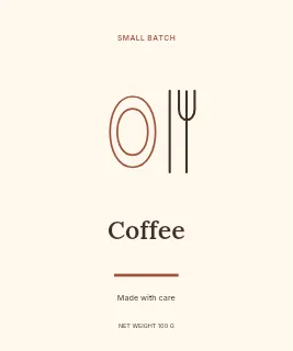Morning blend label template · Artisan label