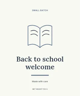 Back to school welcome label template · Artisan label