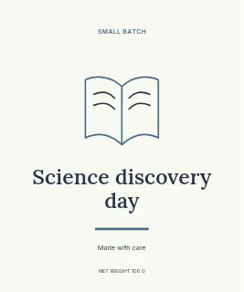 Science discovery day label template · Artisan label