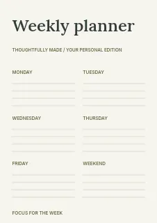Garden home open day planner template · Structured planners