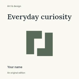 Everyday Curiosity podcast cover template · Fine-line cover