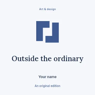 Outside the Ordinary podcast cover template · Illustrated folio