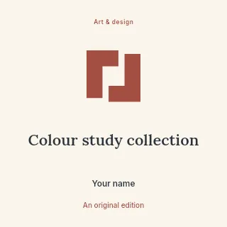 Colour study collection podcast cover template · Illustrated folio