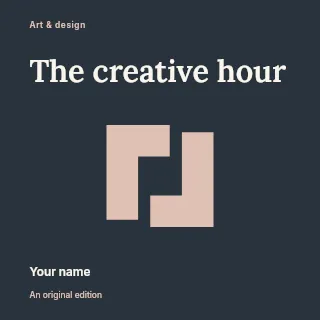 The Creative Hour podcast cover template · Fine-line cover