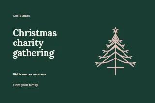 Christmas charity gathering postcard template · Horizontal photo dialogue