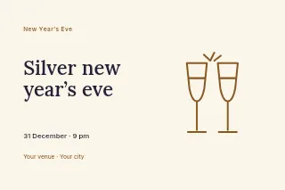 Silver New Year’s Eve · Horizontal photo dialogue