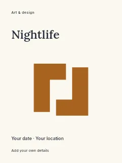 Nightlife poster template · Fine-line cover