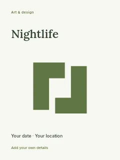 Nightlife poster template · Fine-line cover