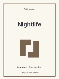 Nightlife poster template · Framed editorial