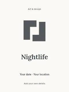 Nightlife poster template · Illustrated folio