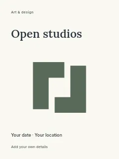 Autumn Open Studios poster template · Fine-line cover