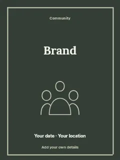 Community poster template · Framed editorial