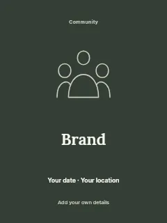 Community poster template · Illustrated folio