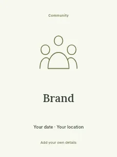 Community poster template · Illustrated folio