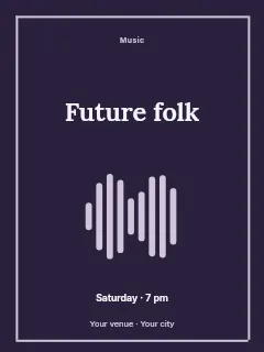 Future Folk poster template · Framed editorial