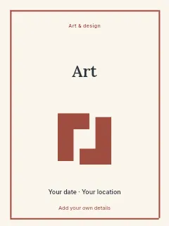 Open Studio poster template · Framed editorial