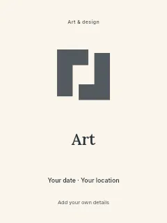 Open Studio poster template · Illustrated folio
