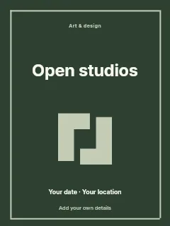 Weekend Open Studios poster template · Framed editorial