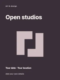 Weekend Open Studios poster template · Fine-line cover