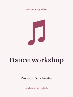 Winter Dance Workshop poster template · Illustrated folio