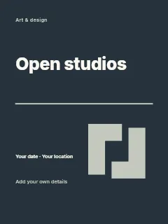 Winter Open Studios poster template · Typography & ornament
