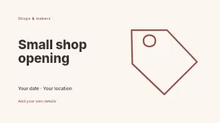 Small shop opening presentation cover template · Horizontal photo dialogue