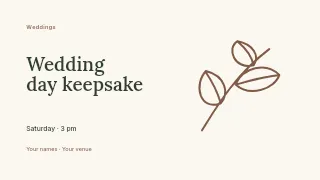 Wedding day keepsake presentation cover template · Horizontal photo dialogue