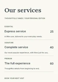 Coastal living price list template · Structured price-lists