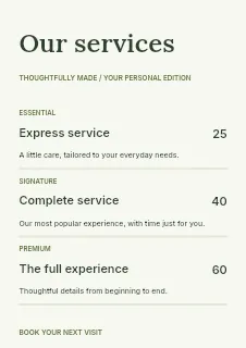 Coastal living price list template · Structured price-lists