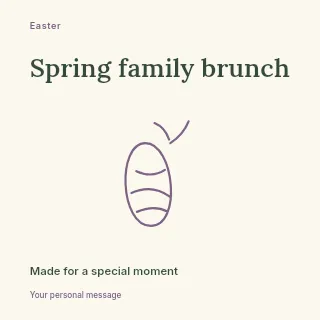 Spring family brunch social media post template · Fine-line cover