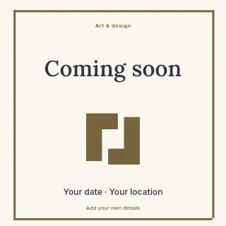 Coming Soon social media post template · Framed editorial