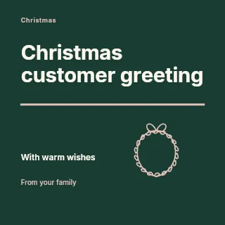 Christmas customer greeting · Typography & ornament