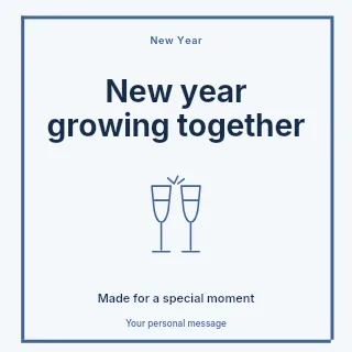 New Year growing together · Framed editorial