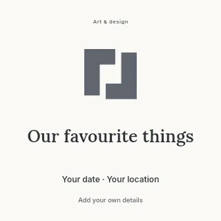 Our Favourite Things social media post template · Illustrated folio